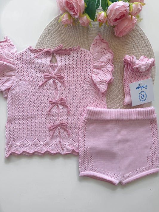 Pink Deluxe Shorts set