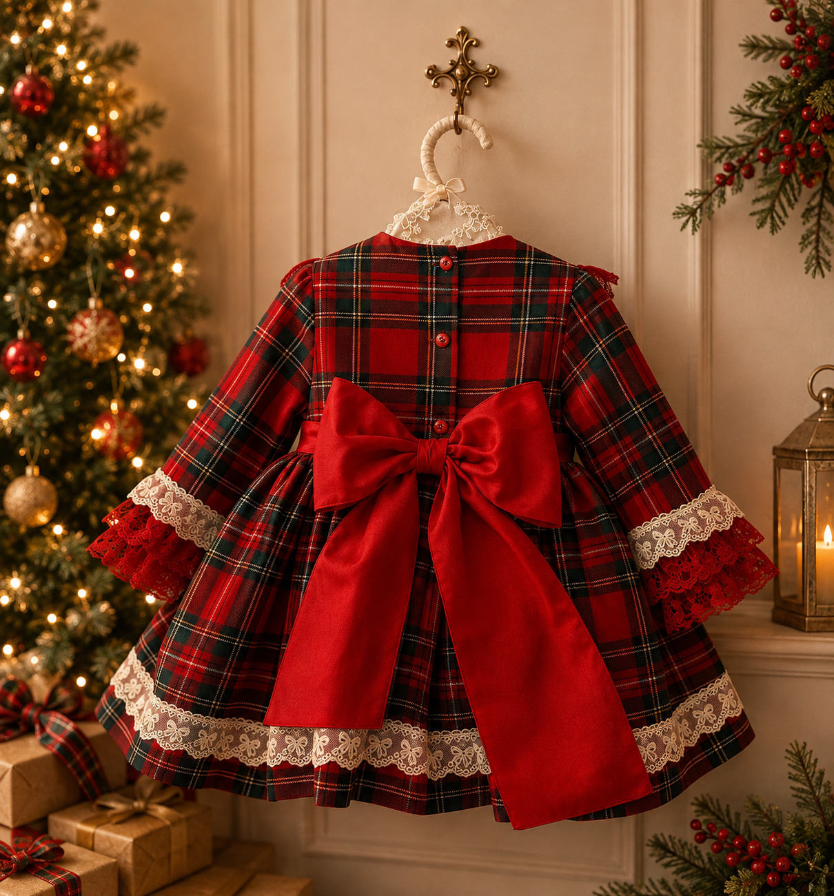 Sonata Tartan dress with headpiece