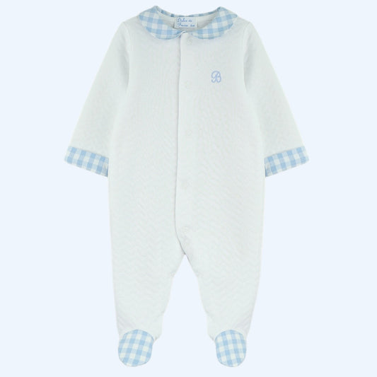 Blue gingham Sleepsuit