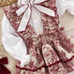 Baby’s Closet Toile Jouy Bordeaux Blouse & skirt set