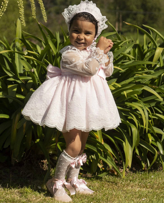 Pink Lace Puffball Dress