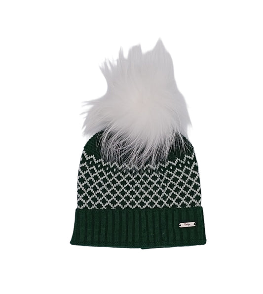 Bottle green hat