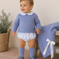 Blue knit Boys 2 piece set