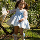 Blue Lace Puffball Dress