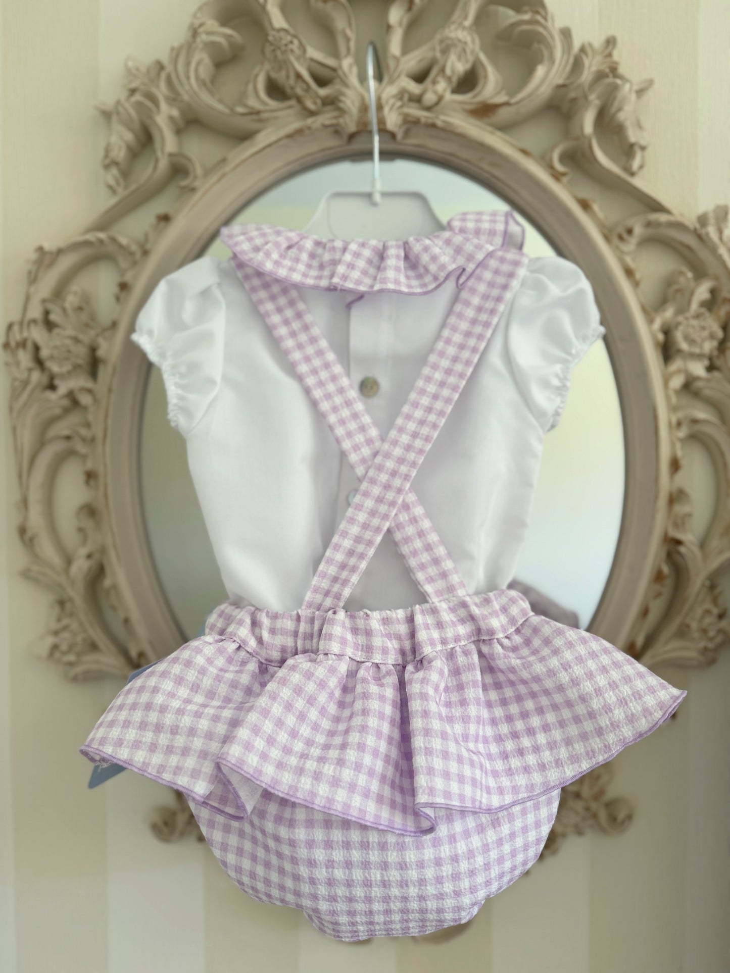 Lilac Romper & Blouse Set