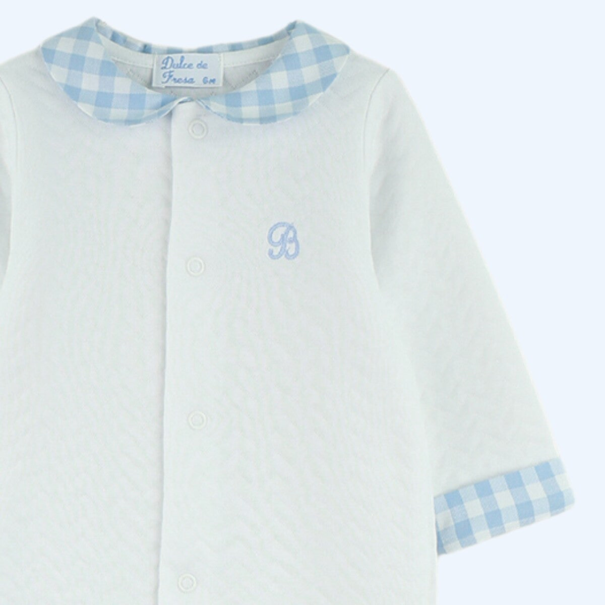 Blue gingham Sleepsuit