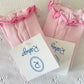 Baby pink & hot pink frilly socks