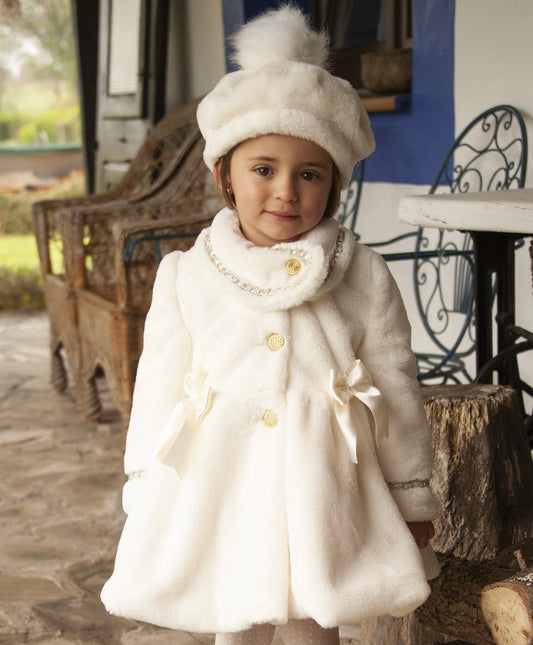 Cream Faux Fur Coat