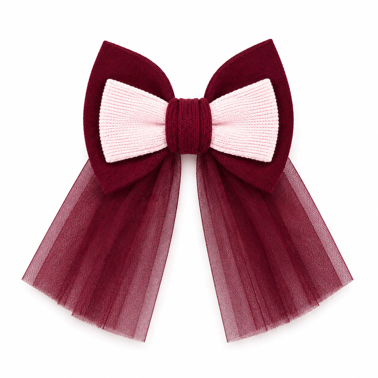 Rahigo Burgundy & Pink Hair Bow OCT/NOV DELIVERY