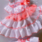 Ela White & Neon Dress Set