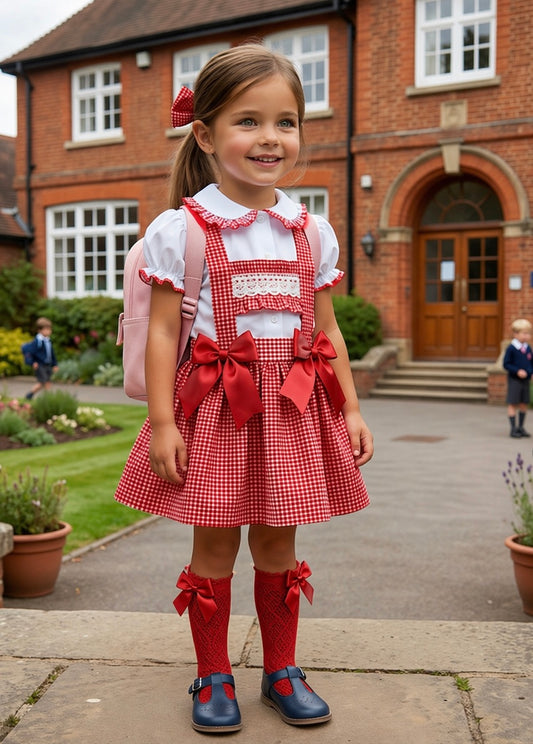 Summer School Pinafore & Blouse Set