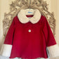 Red & Cream Faux Fur Coat