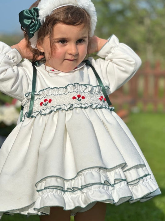 Bottle Green Liesel Puffball Dress