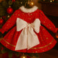 Red Estrella Puffball Dress