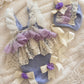 Ela Lilac romper & bonnet set