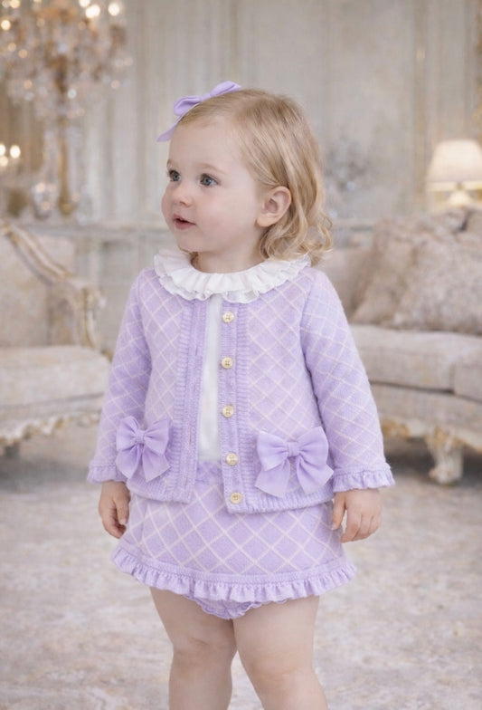 Rahigo Diamond Lilac 3 piece skorts set 24-48m