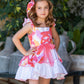 Coral low waist dress