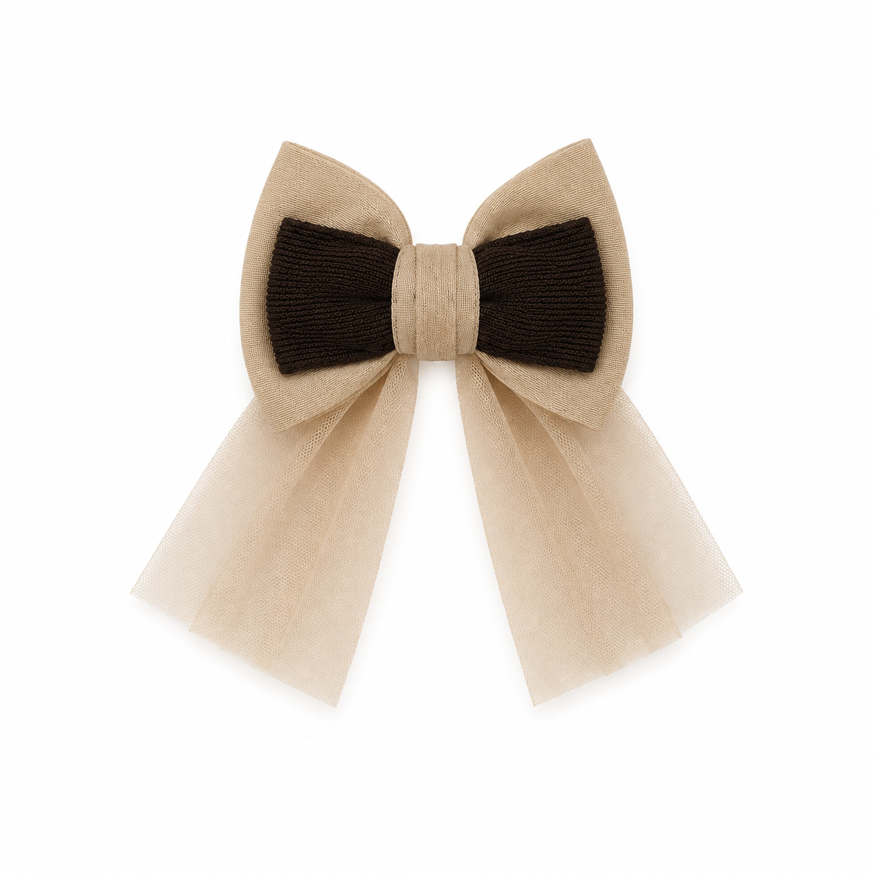Rahigo Chocolate & Camel Hair Bow