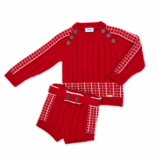 Rahigo Red & White Boys Set