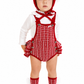 Rahigo Red & White 3 Piece Romper Set