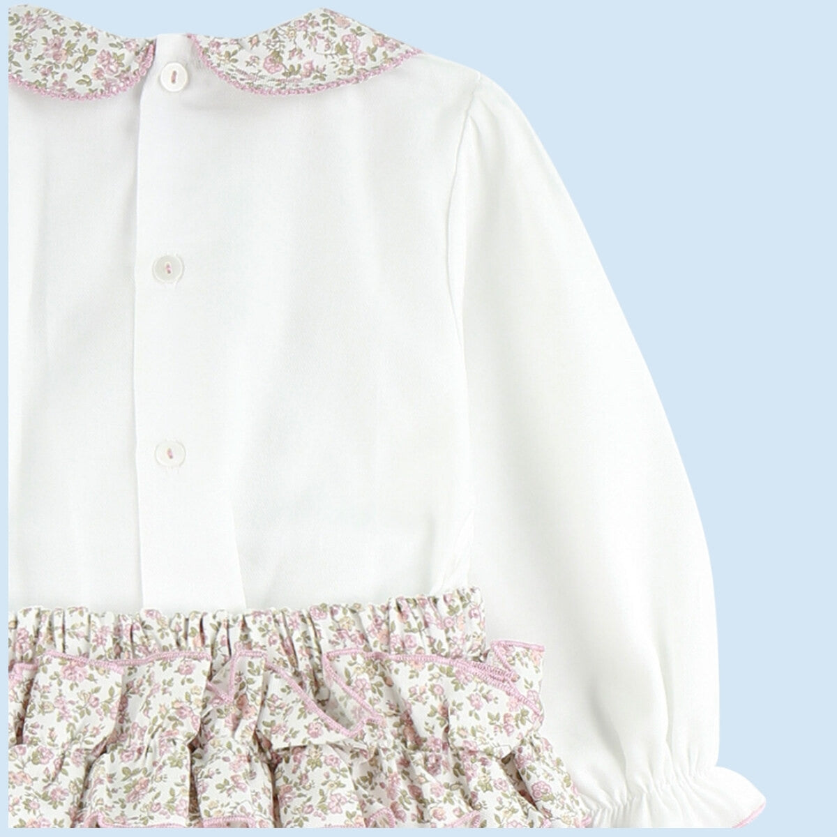 Roses blouse & bloomer set (1m-5y)
