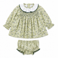 Babyferr sage floral 2 piece dress set