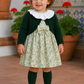 Babyferr sage floral dress & cardigan