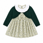 Babyferr sage floral dress & cardigan