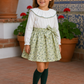 Babyferr Sage floral blouse and skirt set