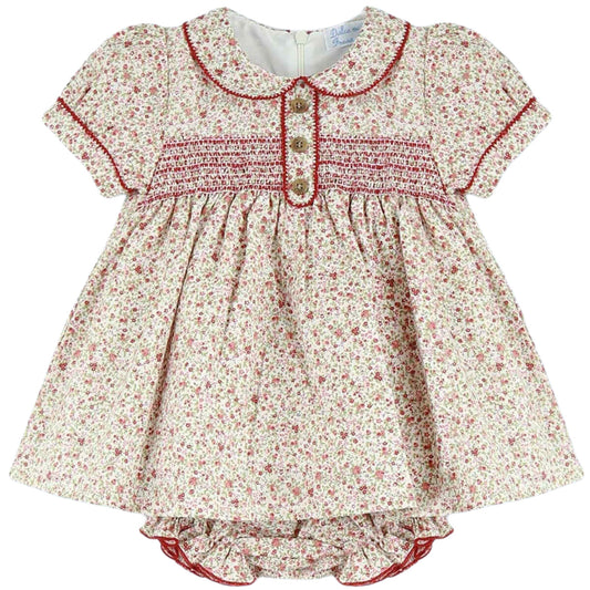 Liberty Red Dress & Knickers set (1m-5y)
