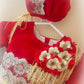 Ela Red Flores Dress set