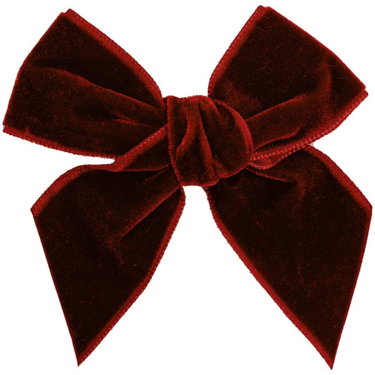 Red velvet hair bow