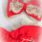 Ela Red Romper & Bow set