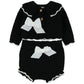 Black & white 2 piece knitted set.