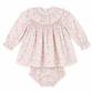 Babyferr pink floral 2 piece dress set