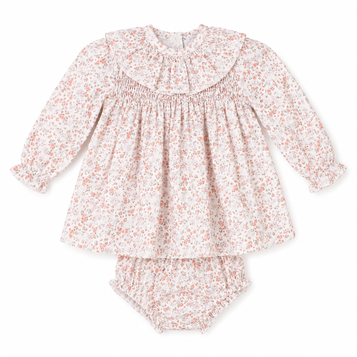 Babyferr pink floral 2 piece dress set