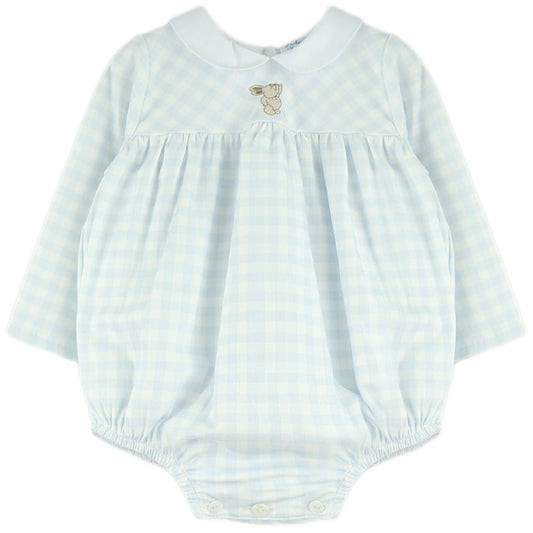Bunny Blue Check Romper
