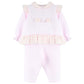 Bunny Pink Check loungewear set (3m-36m)