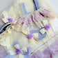 Ela Lilac romper & bonnet set
