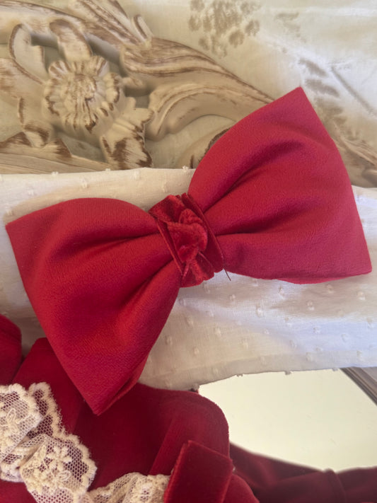Red Velvet Hair Bow