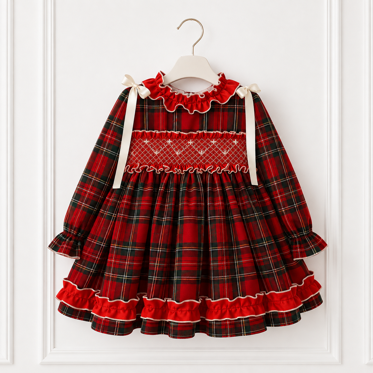 Sonata Christmas Tartan Smock Dress