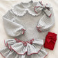 Grey & Red Gingham 3 piece set