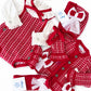 Rahigo Red & White 3 Piece Romper Set