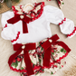 Baby’s Closet Christmas Blouse & Bloomers