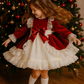 Red Lace Puffball Dress