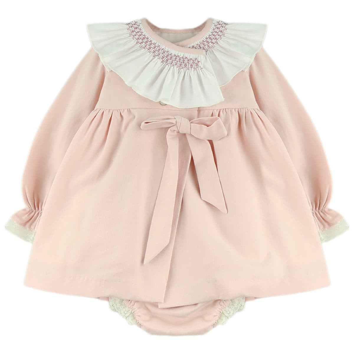 Leonor Nude Pink Smocked dress & knickers
