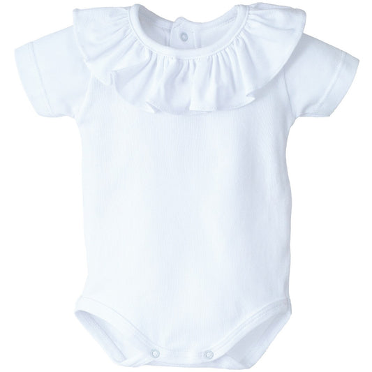 White Frilly Collar Summer bodysuit