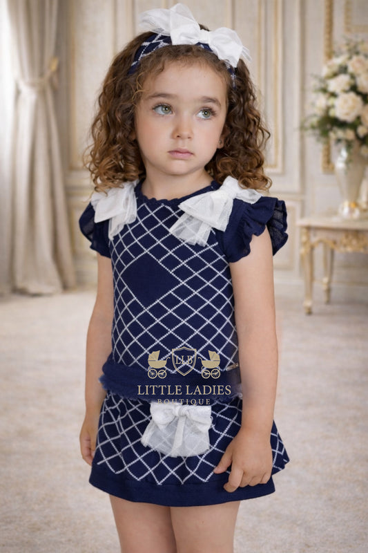 Rahigo Navy two piece skorts set 6-48m