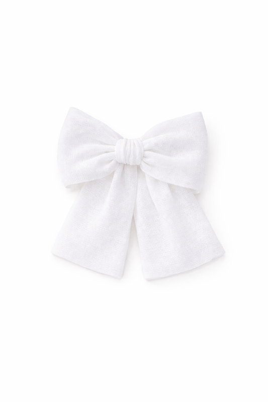 Rahigo White tulle bow