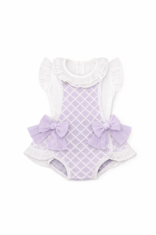 Rahigo Diamond Lilac Romper & Blouse set 3m-36m